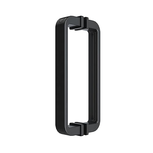 AQUALAVOS Stangengriff Duschtür Griff für Duschkabine schwarz matt Zinklegierung von AQUALAVOS