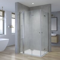 Duschkabine Eckeinstieg Glas Falttür 90 95 100 110 120 140 cm Eckdusche Duschwand Drehfalttür Duschabtrennung Faltbar Duschtür mit Nebenteil 5 mm Duschkabine Eckeinstieg Glas Falttür 90 95 100 110 120 140 cm Eckdusche Duschwand Drehfalttür Duschabtrennung Faltbar Duschtür mit Nebenteil 5 mm von AQUALAVOS