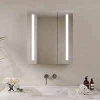 Aqualavos - Spiegelschrank 60x70 cm Led Badspiegelschrank Kaltweiß 6400K IR-Sensor mit Dimm- und Memory-Funktion von AQUALAVOS