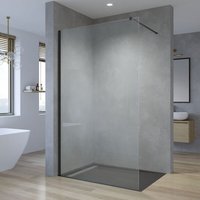 Duschabtrennung Glas Walk in Dusche Duschwand Klarglas Einscheibensicherheitsglas mit Nano Antikalk-Versiegelung 90x200 cm Aluminiumprofile schwarz Duschabtrennung Glas Walk in Dusche Duschwand Klarglas Einscheibensicherheitsglas mit Nano Antikalk-Versiegelung 90x200 cm Aluminiumprofile schwarz von AQUALAVOS