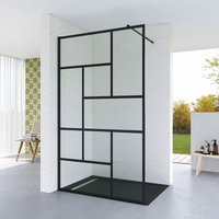 Duschabtrennung Walk In Dusche Duschwand Glaswand mit Nanobeschichtung Einscheiben-Sicherheitsglas (ESG) 8 mm 120 x 200 cm von AQUALAVOS
