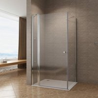 Duschkabine Eckeinstieg Drehtür Eckdusche Schwingtür mit Eckregale Duschwand Glas Eckdusche Duschtür an Festteil mit festem Seitenteil BxT: 110x70 Duschkabine Eckeinstieg Drehtür Eckdusche Schwingtür mit Eckregale Duschwand Glas Eckdusche Duschtür an Festteil mit festem Seitenteil BxT: 110x70 von AQUALAVOS