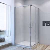 Aqualavos - Duschkabine Eckeinstieg Schiebetür Vollrahmt Eckdusche Duschtür Duschabtrennung Duschtrennwand 6 mm Einscheibensicherheitsglas Aqualavos - Duschkabine Eckeinstieg Schiebetür Vollrahmt Eckdusche Duschtür Duschabtrennung Duschtrennwand 6 mm Einscheibensicherheitsglas von AQUALAVOS