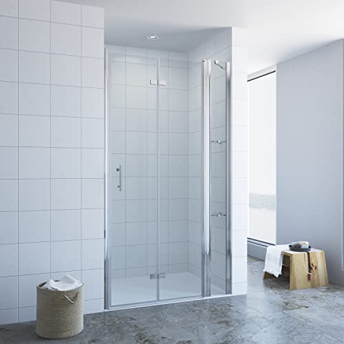 Duschtür faltbar 140 cm ebenerdig Nischentür Falttür Dusche Verstellbar von 138-141 cm 6 mm Nano Glas Höhe 197 cm Pendeltür Duschtrennwand Duschabtrennung Duschtür faltbar 140 cm ebenerdig Nischentür Falttür Dusche Verstellbar von 138-141 cm 6 mm Nano Glas Höhe 197 cm Pendeltür Duschtrennwand Duschabtrennung von AQUALAVOS