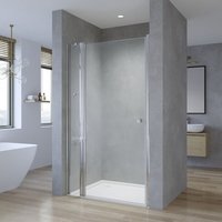 Duschtür in Nische Drehtür Duschabtrennung Pendeltür Duschwand Glas Nischentür mit Duschablagen 5 mm Einscheibensicherheitsglas mit Duschtür in Nische Drehtür Duschabtrennung Pendeltür Duschwand Glas Nischentür mit Duschablagen 5 mm Einscheibensicherheitsglas mit von AQUALAVOS