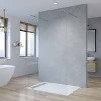 Glaswand Duschwand Walk in Dusche Glas mit Nano Beschichtung Duschtrennwand Begehbare Duschkabine Einscheibensicherheitsglas mit Stabilisator Glaswand Duschwand Walk in Dusche Glas mit Nano Beschichtung Duschtrennwand Begehbare Duschkabine Einscheibensicherheitsglas mit Stabilisator von AQUALAVOS