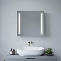 Led Spiegelschrank BadSpiegel mit Beleuchtung Badezimmerschrank Badspiegelschrank Kaltweiß 6400K IR-Sensor mit Dimm- und Memory-Funktion 1 Spiegeltür von AQUALAVOS
