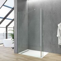 Aqualavos - Walk in Duschwand mit 30cm schwenkbare Seitenwand, 8 mm Einscheibensicherheitsglas mit Nanobeschichtung, inkl. 120 cm Winkel einstellbar Aqualavos - Walk in Duschwand mit 30cm schwenkbare Seitenwand, 8 mm Einscheibensicherheitsglas mit Nanobeschichtung, inkl. 120 cm Winkel einstellbar von AQUALAVOS