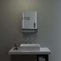 Wandspiegel 80x60 cm LED Dekorspiegel mit schwarzem Aluminiumrahmen für Badezimmer, Schlafzimmer oder Ankleidezimmer von AQUALAVOS