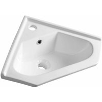 Aqualine Sanitärkeramik - Eckwaschtisch 410x180x410 mm, mit Überlauf, Hahnloch, weiß 1601-40 von AQUALINE