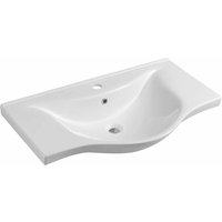 Zara - Waschtisch 795x460 mm, mit Überlauf, Hahnloch, weiß 10080 - Aqualine von AQUALINE