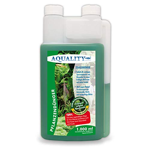 AQUALITY Aquarium Pflanzendünger (Mit lebenswichtigen Spurenelementen und Mineralien für prächtige Pflanzen im Aquarium. Dünger gegen Mangelerscheinungen), Inhalt:1 Liter von AQUALITY Aquaristik & Gartenteich