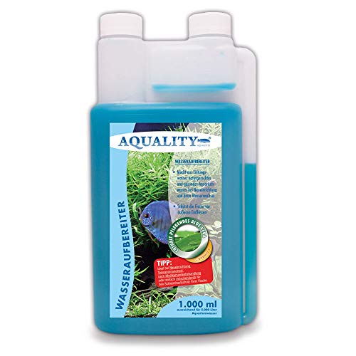 AQUALITY Aquarium Wasseraufbereiter (Macht aus Leitungswasser naturgerechtes Aquariumwasser - Schützt Ihre Fische - Ideal bei Neueinrichtung und Wasserwechsel), Inhalt:1 Liter von AQUALITY Aquaristik & Gartenteich