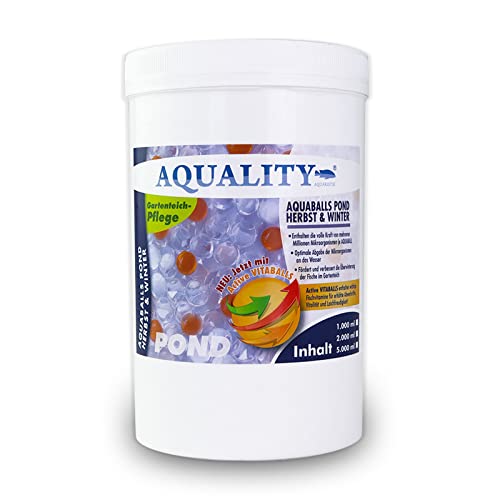 AQUALITY AQUABALLS Herbst & Winter für den Gartenteich (Lebensnotwendigen Mikroorganismen - Optimale Abgabe bis zu 4 Wochen - Perfekt überwintern), Inhalt:2 Liter von AQUALITY Aquaristik & Gartenteich