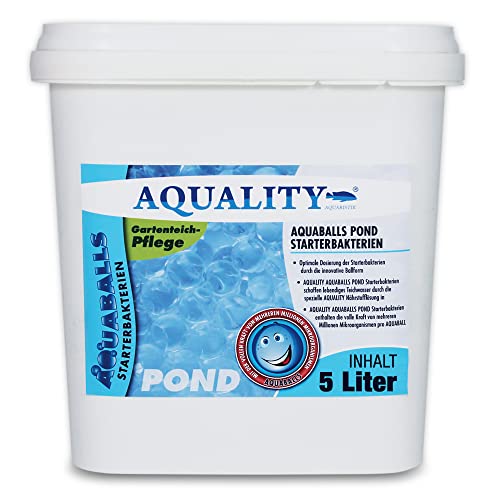 AQUALITY Gartenteich AQUABALLS Pond Starterbakterien (Optimale Dosierung - Millionen effektive Mikroorganismen und nützliche Starterbakterien), Inhalt:5 Liter von AQUALITY Aquaristik & Gartenteich