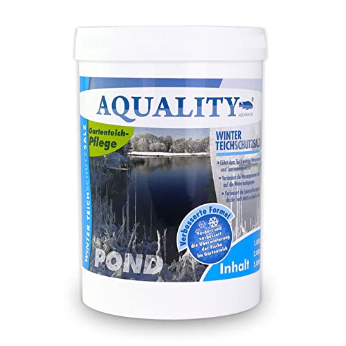 AQUALITY Winter Teichschutzsalz (Wichtige Winter Mineralien und Spurenelemente - Schützt Ihren Gartenteich und verbessert die Sauerstoffversorgung), Inhalt:1 kg von AQUALITY Aquaristik & Gartenteich