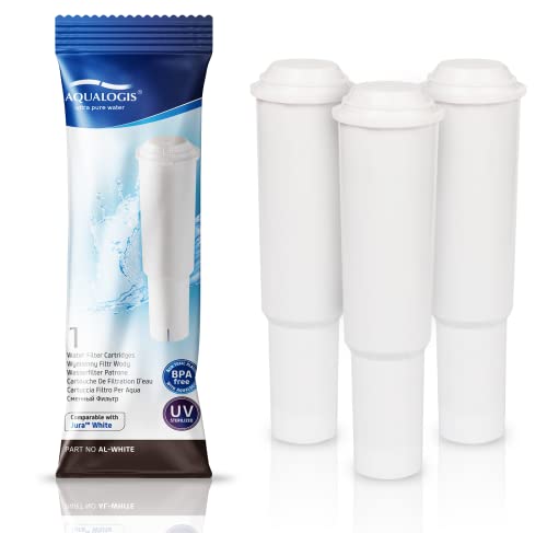 3 x Aqualogis Wasser Filter für "Jura Espresso Kaffee Maschinen mit" Jura Claris White Filter Kartusche von AQUALOGIS ultra pure water