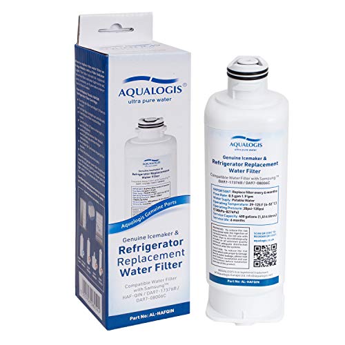 Aqualogis Kühlschrank-Wasserfilter kompatibel mit Samsung DA97-17376B, DA97-08006C, HAF-QIN, HAF-QIN/EXP (einzeln) von AQUALOGIS ultra pure water