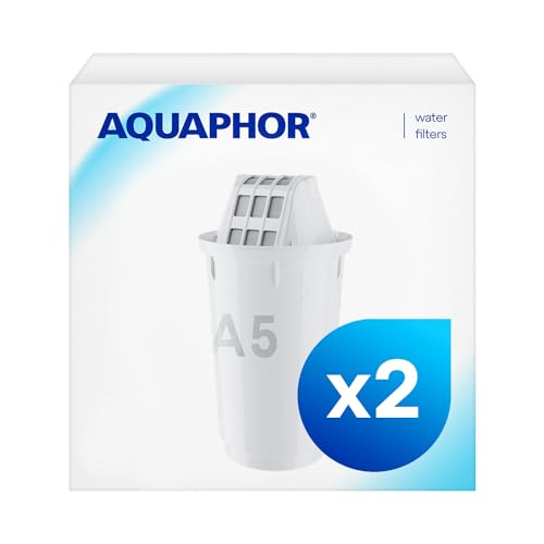 AQUAPHOR Filterkartusche A5 Pack 2 I Filtert Kalk & Chlor sowie Schwermetalle & andere Stoffe I 350l klares Wasser I Mit AQUALEN Technologie I Für besseres Essen & Trinken I Schont Küchengeräte von AQUAPHOR