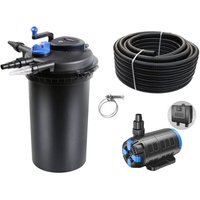 Druckteichfilter Set cpf 15000 regelbare Eco Pumpe 10m Schlauch Nr.31 von AQUARISTIKWELT24