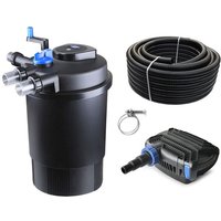 Aquaristikwelt24 - Druckteichfilter Set cpf 30000 mit 70W Eco Pumpe 10m Schlauch Nr.45 von AQUARISTIKWELT24