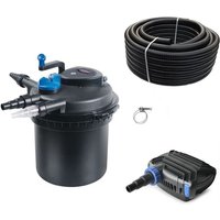 Druckteichfilter Set CPF 5000 mit 10W Eco Pumpe 10m Schlauch Nr.19 von AQUARISTIKWELT24