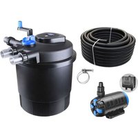 Druckteichfilter Set cpf 20000 regelbare Eco Pumpe 10m Schlauch Nr.39 von AQUARISTIKWELT24