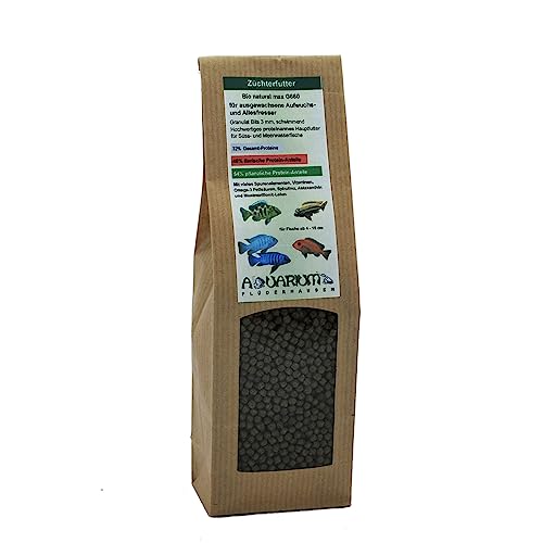 AQUARIUM-PLÜDERHAUSEN Zierfischfutter, Aufwuchs-/Allesfresser, Malawisee-Buntbarsch, Gran 3 mm, 200g/500ml,100g/250ml von AQUARIUM-PLÜDERHAUSEN
