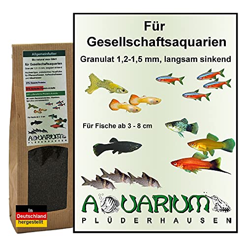 AQUARIUM PLÜDERHAUSEN Zierfischfutter Gesellschaftsaquarien auch Tropheus, Gran 1,2-1,5mm,100g/250ml von AQUARIUM PLÜDERHAUSEN