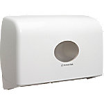 AQUARIUS Toilettenpapierspender Twin Mini Jumbo 6947 Kunststoff Abschließbar Weiß von AQUARIUS