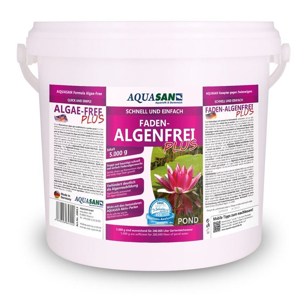 AQUASAN Gartenpflege-Set Gartenteich Faden-Algenfrei PLUS, schnell und einfach von AQUASAN