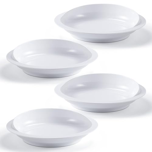AQUASHIELDING Auslaufsichere Schaufel Teller mit Wellenkanten, Teller mit Rand für Behinderte, Teller zum einfachen Essen für behinderte Erwachsene und ältere Patienten(1 pcs),White von AQUASHIELDING