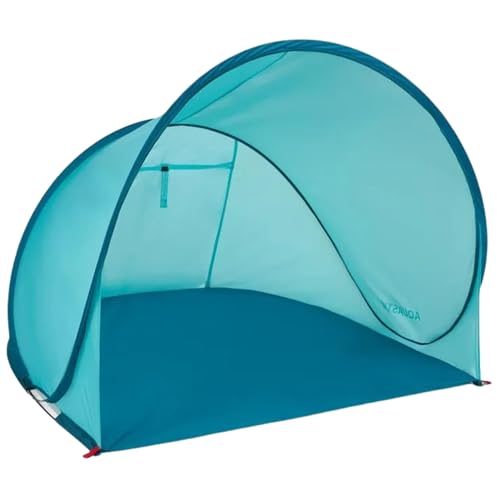 AQUASTIC Qsand Beach Tent | Automatisches Entfalten in 3 Sekunden | UV-Schutz 50+ | Wasserdicht 1000 mm | Ultraleicht (1 kg) und kompakt (70 cm) | Mit verschließbarem Eingang | Ideal für Strand von AQUASTIC