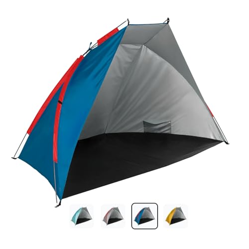 AQUASTIC Strandzelt Concielo Leichtes Kompaktes und Schützendes Zelt mit UPF 50 120x210x120 cm aus Strapazierfähigem Polyester und Glasfaser Ideal für den Strand Farbe Blau von AQUASTIC