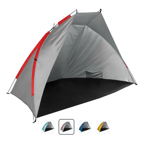 AQUASTIC Strandzelt Concielo Leichtes Kompaktes und Schützendes Zelt mit UPF 50 120x210x120 cm aus Strapazierfähigem Polyester und Glasfaser Ideal für den Strand Farbe Grau von AQUASTIC