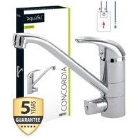 'aquaSu® Niederdruck Küchenarmatur mit Geräteanschluss, Wasserhahn Küche Niederdruck, Spültischarmatur , Einhebelmischer Spüle mit Ringgriff, von AQUASU
