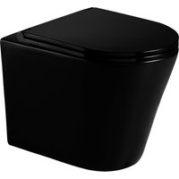 Modernes Hänge-WC Keramik TURIN Unterputz-Spülkasten Schwarz von AQUORE