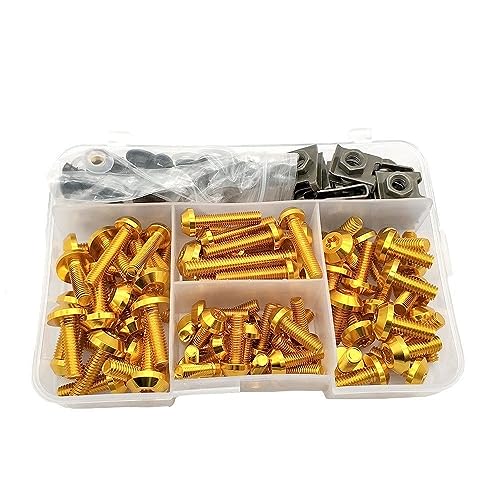 Kompatibel Mit Ducati 400 620 695 696 796 Für MONSTER Für HYPERMOTARD 796 Für S2R 800 Motorrad-Verkleidungsschrauben-Muttern-Kit Karosserie-Befestigungsschrauben Sets Schrauben Muttern ( Color : 4 ) von AQWAL
