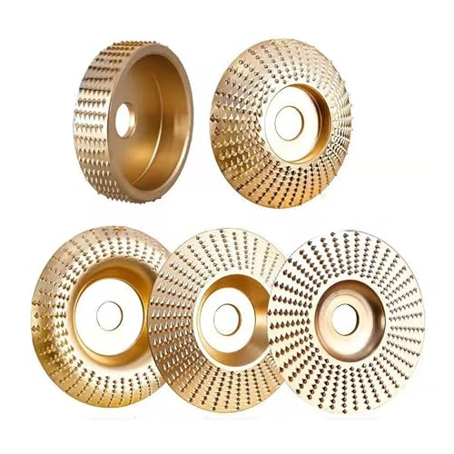 AQXYQAZZ 5 STK Winkelschleifer Holzschleifscheiben Schleifpolierscheibe Rotationsscheibe 22mm Bohrung Holzschnitzwerkzeug Schneidschleifscheiben(Gold) von AQXYQAZZ