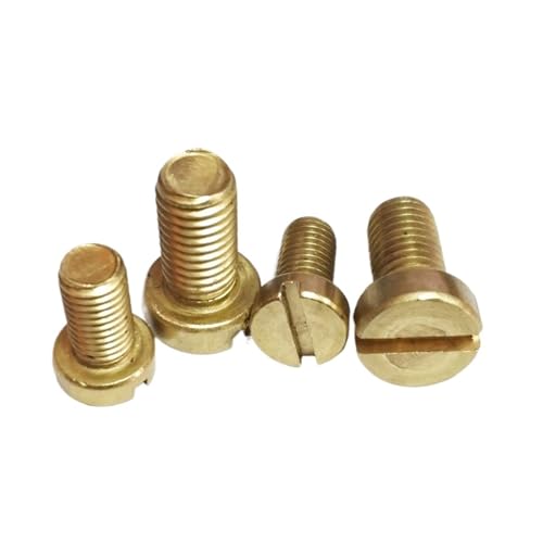 AQXYQAZZ 5 Stück M5 Messing Haushaltsmaschinen Einwortschraube Schlitzschraube Zylinderkopfschrauben Maschinenschrauben 35mm-45mm Länge(Size:M5x45mm) von AQXYQAZZ