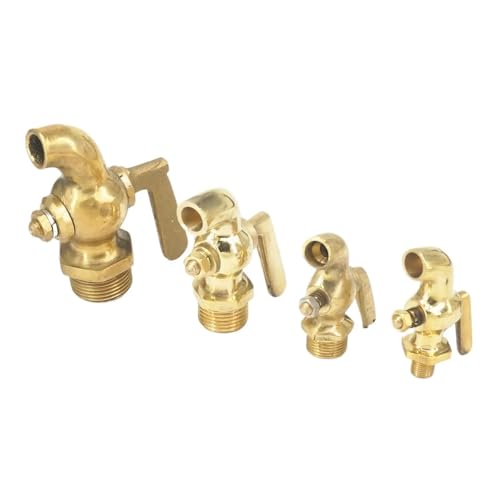 AQXYWQLL 1/8 Zoll 1/4 Zoll 3/8 Zoll 1/2 Zoll Außengewinde Bronze Messing Griff Wasserhahn Benzinhahn 0-80 Grad Celsius Teeofen Wasserkessel Isolierungsfass(1/8") von AQXYWQLL