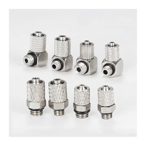 AQXYWQLL 5/50 Stück Außengewinde M3 M4 M5 M6 Luftschlauch 3 mm 4 mm 6 mm Außendurchmesser Mini pneumatischer Rohrverbinder Durchschraub-Schnellbefestigung Schnelle Verbindung(WX-KPL6-M3,5pcs) von AQXYWQLL