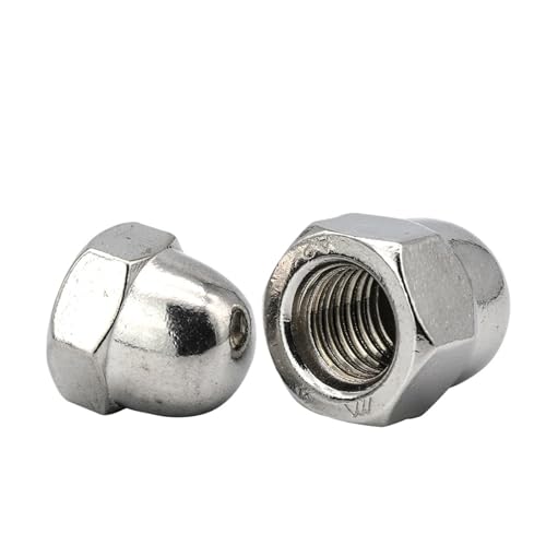 AQXYWQLP 2/5 stücke Eichel Hutmutter Metrisches Feingewinde M8 M10 M12 M14 M16 Edelstahl Sechskant-Kuppelhutmutter Blindmuttern(M10x1.0 5pcs) von AQXYWQLP