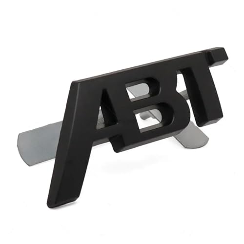 AQXYWQOL 3D Metall ABT Logo Frontgrill Auto Emblem Abzeichen Aufkleber Aufkleber Farbe ist konstant, verblasst Nicht und beschädigt(Matte Black,11.2cm x 4.6cm) von AQXYWQOL
