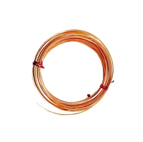 AQXYWUIO 0,6 mm 0,8 mm 1 mm quadratischer Kupferdraht for Schmuck, Ringe, Armbänder, Ohrringe, Bastelherstellung (Color : 0.6mm x 6M) von AQXYWUIO