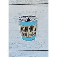 Asheville Blue Ridge Kaffee Magnet | Kaffeetasse Nc Kühlschrankmagnet von AQuartzyLife