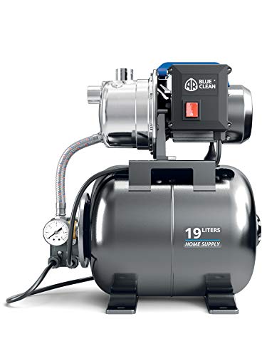 AR Blue Clean Selbstansaugende Pumpe ARGP 800XB mit Behälter für Klarwasser (800 W, max. Förderleistung 3500 l/h, max. Förderhöhe 38 m) von AR Blue Clean