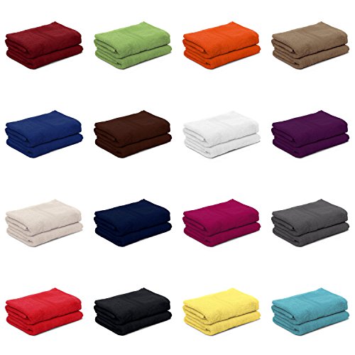 AR Line 2er Pack zum Sparpreis, Frottier Handtuch-Serie - in 8 Größen und 16 Farben 100% Baumwolle 500 g/m², 2er Pack Handtücher (50x100 cm) in Natur von AR Line