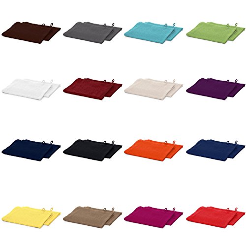 AR Line 2er Pack zum Sparpreis, Frottier Handtuch-Serie - in 8 Größen und 16 Farben 100% Baumwolle 500 g/m², 2er Pack Waschlappen (15x21 cm) in Apfelgrün von AR Line
