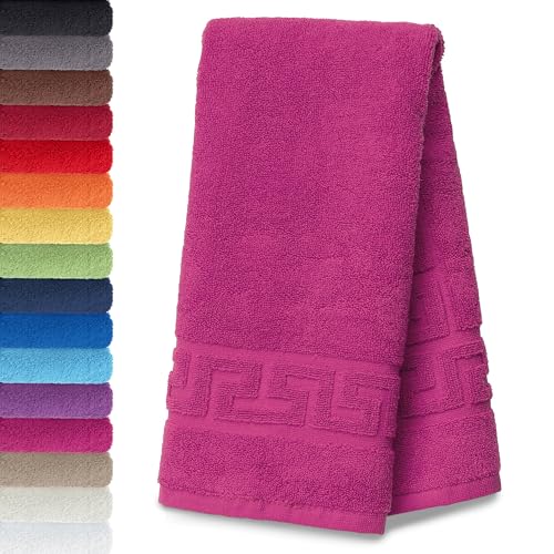 AR Line 2er Packung Duschvorleger Badvorleger Badematte 50 x 70 cm 100% Baumwolle 700 g/m², Farbe: Pink von AR Line